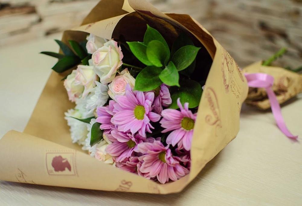 Букет цветов из: Розы и Хризантемы в Аксёново-Зиловском