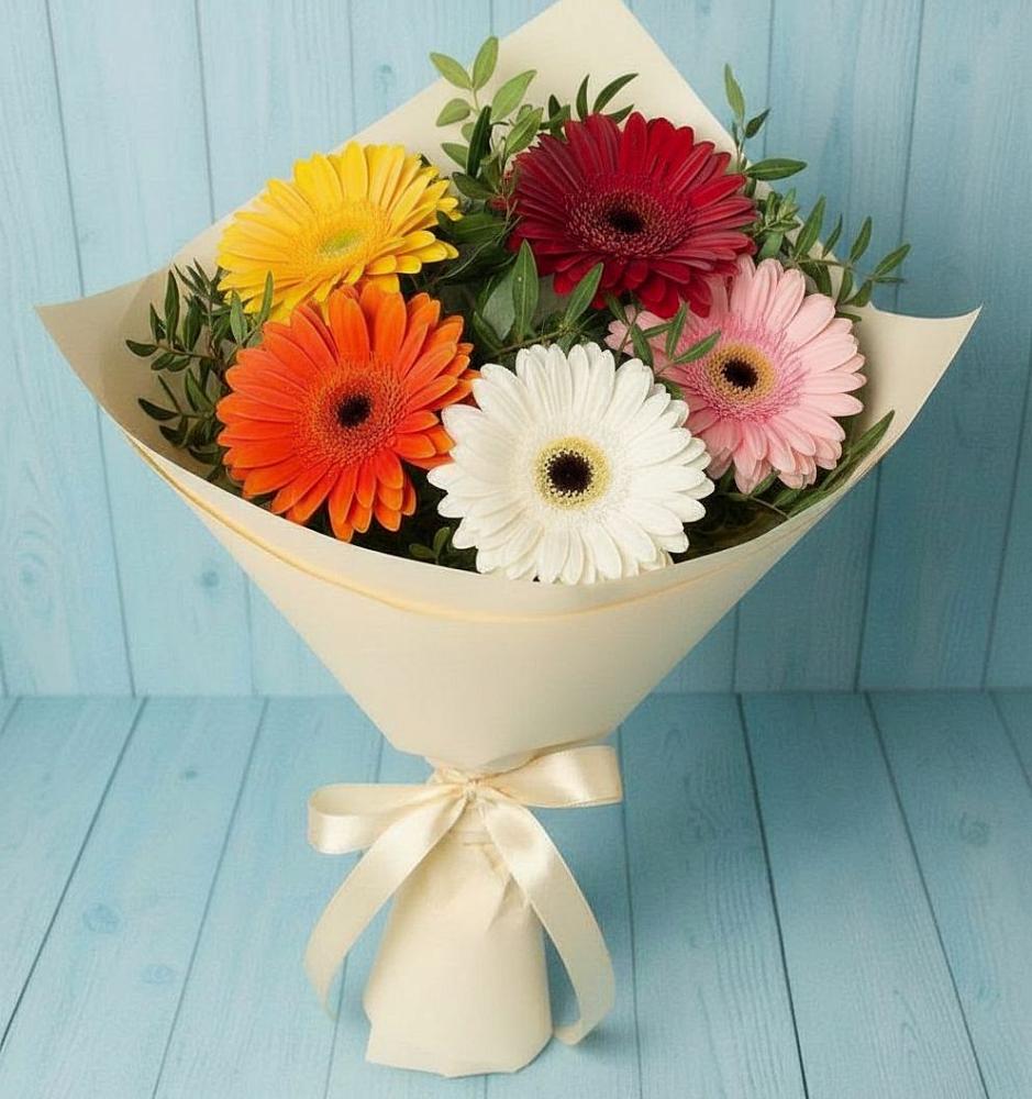 Букет цветов из: Герберы в Аксёново-Зиловском