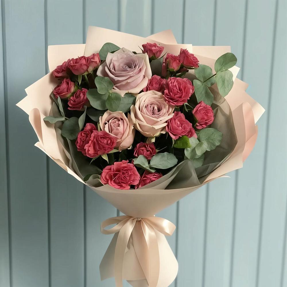 Букет цветов из: Гвоздики и Розы в Аксёново-Зиловском