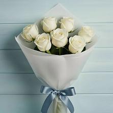 Букет 7 Белых роз Эдлесс Лав в Аксёново-Зиловском