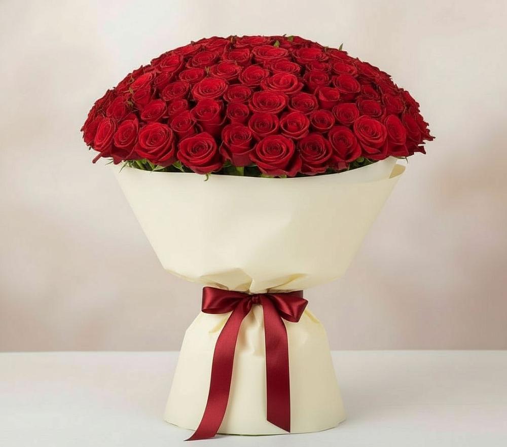 Букет 101 Красная роза Милано в Аксёново-Зиловском