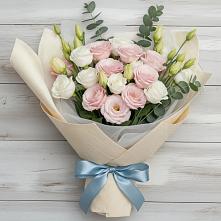 Букет цветов из:  Лизиантусы в Аксёново-Зиловском