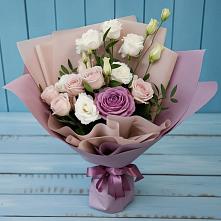 Букет цветов из:  Розы и Лизиантусы в Аксёново-Зиловском