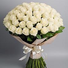 Букет 101 беля роза Белоснежка в Аксёново-Зиловском
