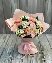 Букет цветов из:  Гвоздики, Розы и Хризантемы в Аксёново-Зиловском