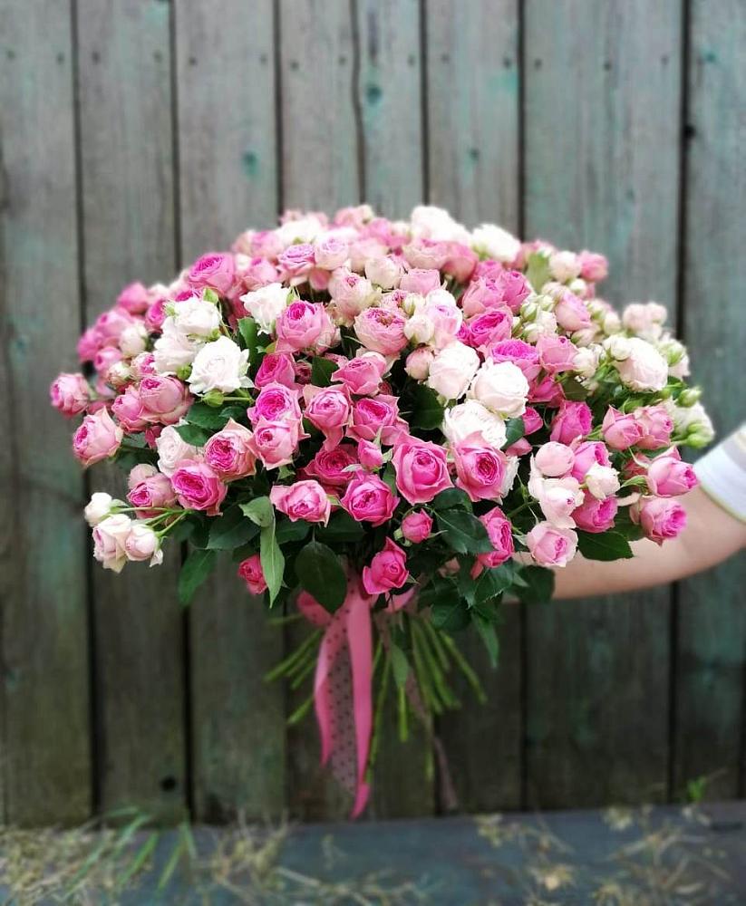 Букет Розовые кустовые розы Натали и Лав Лидия в Аксёново-Зиловском