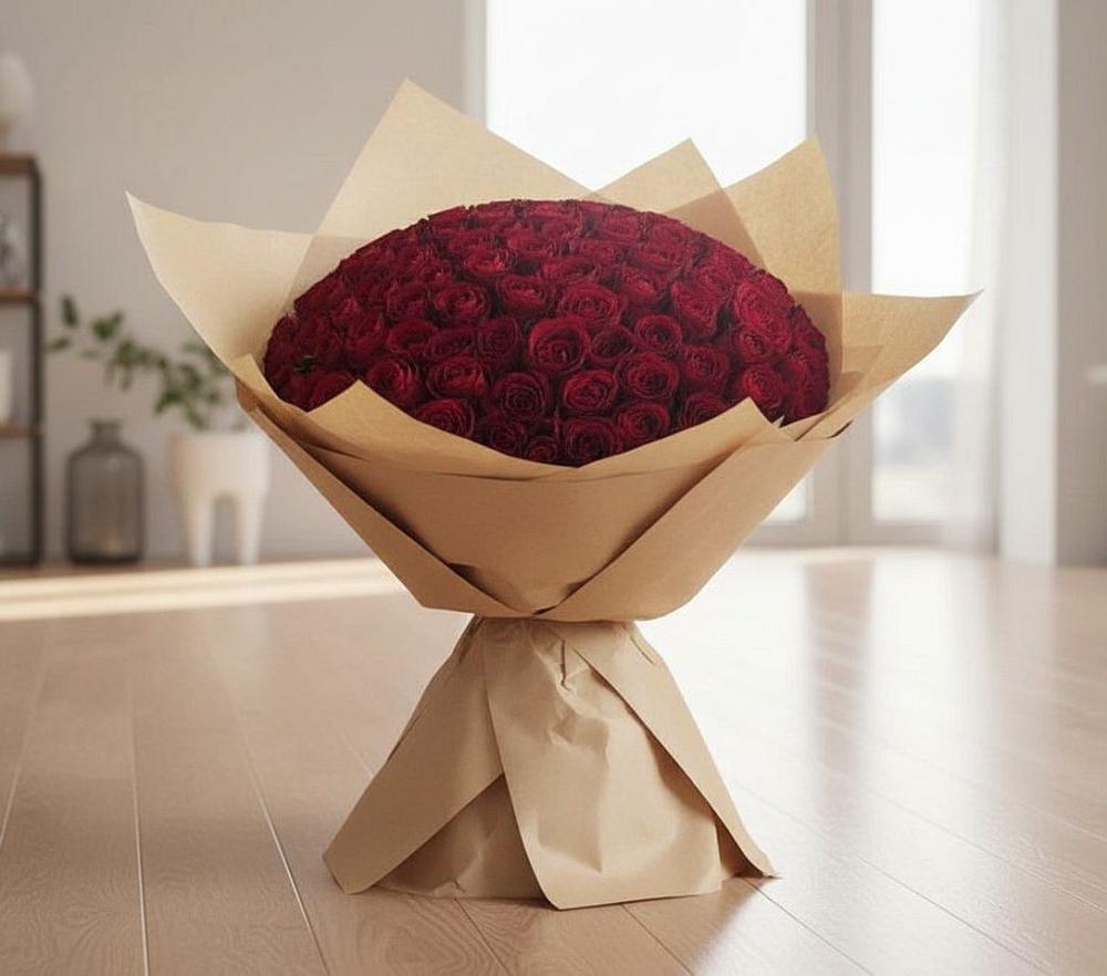 Букет 101 Красная роза в Аксёново-Зиловском