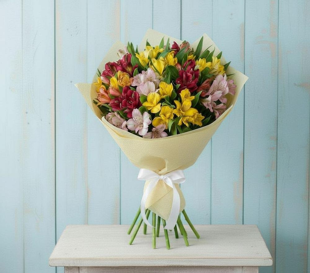 Букет цветов из: Альстромерии в Аксёново-Зиловском