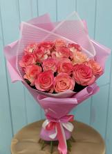 Букет 15 Розовых роз Равель в Аксёново-Зиловском